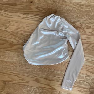 Gold One Shoulder Crop Top